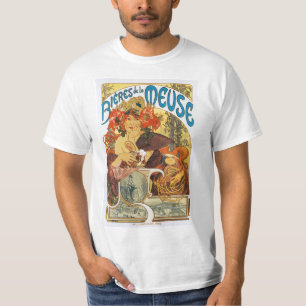 Mucha - Bieres de la Meuse (Beer of the Muse) T-shirt