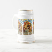 Mucha - Bieres de la Meuse (Bier van de Muse) Bierpul (Voorkant links)