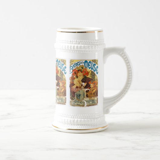 Mucha - Bieres de la Meuse (Bier van de Muse) Bierpul (Rechts)