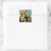 Mucha: Bieres de la Meuse (Bieres van de Muse) Vierkante Sticker (Tas)