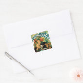 Mucha: Bieres de la Meuse (Bieres van de Muse) Vierkante Sticker (Envelop)