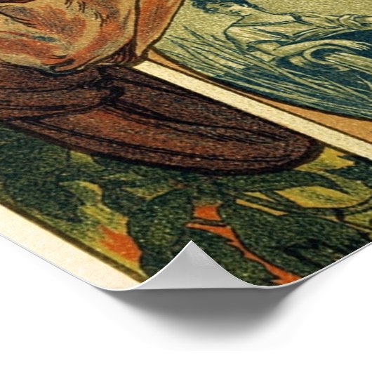 Mucha - Bieres de La Muse Poster (Hoek)