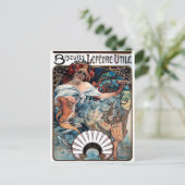 mucha biscuits Lefevre utile 1897 advertentie Briefkaart (Staand voorkant)