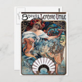 mucha biscuits Lefevre utile 1897 advertentie Briefkaart (Voorkant / Achterkant)