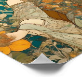 Mucha, Bloemenmotieven, Adverteren, Tsjechoslowaki Poster (Hoek)