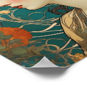 Mucha, Bloemenmotieven, Adverteren, Tsjechoslowaki Poster (Hoek)