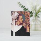 Mucha Briefkaart: Alphonse Mucha - Art Nouveau Briefkaart (Staand voorkant)