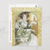 Mucha Briefkaart: Alphonse Mucha - Art Nouveau Briefkaart (Voorkant / Achterkant)