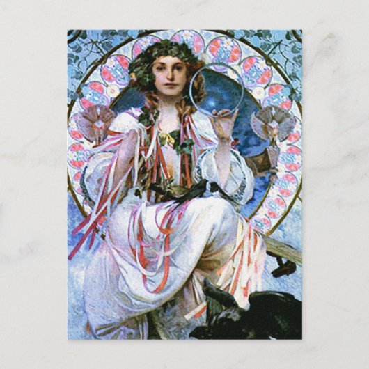 Mucha Briefkaart: Alphonse Mucha - Slavia Briefkaart (Voorkant)