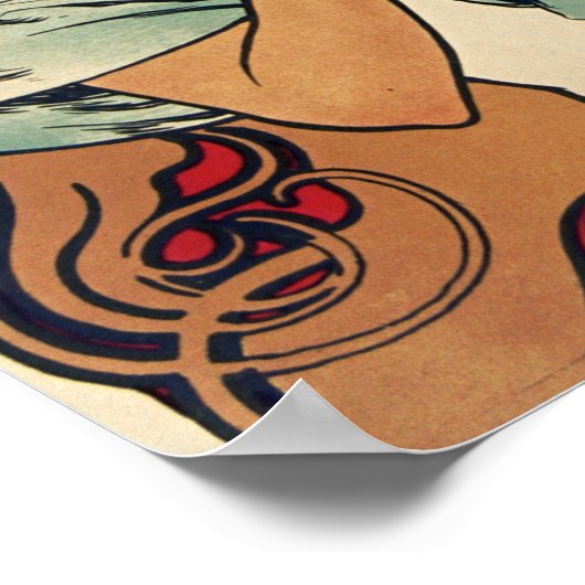 Mucha - Champagne Poster (Hoek)