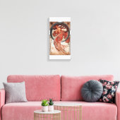 Mucha Dance Art Deco Vrouw Canvas Afdruk (Insitu (Woonkamer))