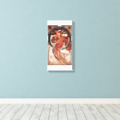 Mucha Dance Art Deco Vrouw Canvas Afdruk (Insitu (Houten vloer))