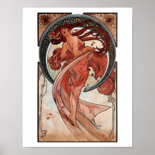 Mucha danskunst deco poster