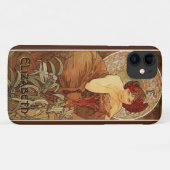 Mucha Emerald Gemstone Art Nouveau  Case-Mate iPhone Case (Achterkant (horizontaal))