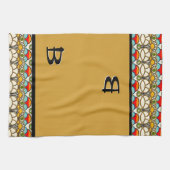 Mucha en Cliff - Monogrammed Theedoek (Horizontaal)