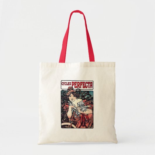 Mucha fietsen perfecta women fiets rode jurk tote bag (Voorkant)