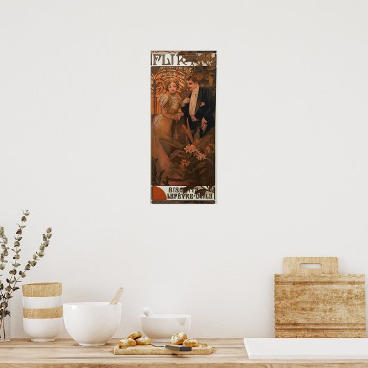 Mucha - Flirt Poster (Keuken)
