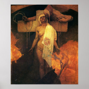 Mucha - Frankrijk omarmt Bohemen 1918 Poster