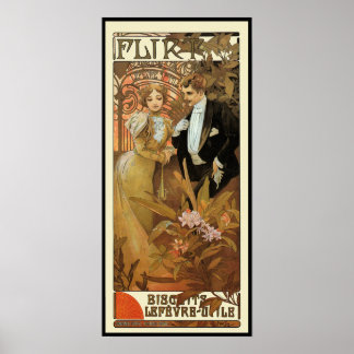 Mucha - Frans Poster Art - Flirt