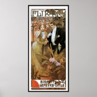 Mucha -  Frans Poster Art - Flirt