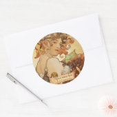 Mucha Fruit Art Nouveau Bookplate Stickers (Envelop)
