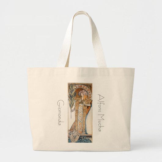 Mucha Gismonda Beautiful Woman Jumbo Tote Grote Tote Bag (Voorkant)