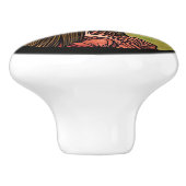 Mucha Glas in lood Beauty Keramische Knop (Zijkant)