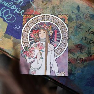 Mucha Goddess Briefkaart