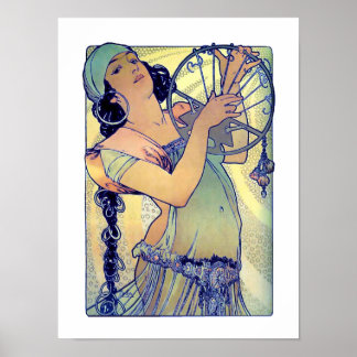 Mucha Gypsy meisje Poster