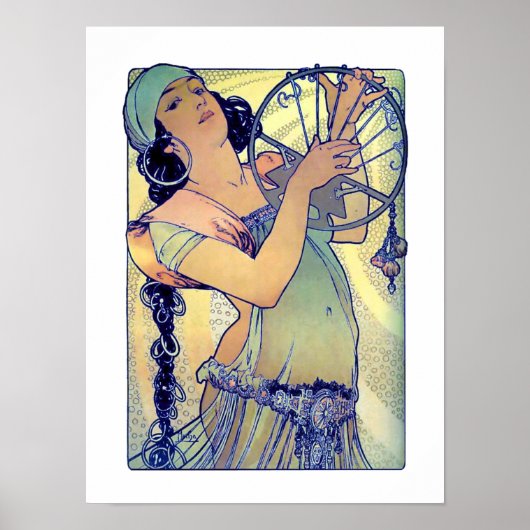 Mucha Gypsy meisje Poster (Voorkant)