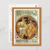  Mucha Heidsieck & Co. Briefkaart (Voorkant / Achterkant)