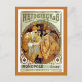  Mucha Heidsieck & Co. Briefkaart (Voorkant)