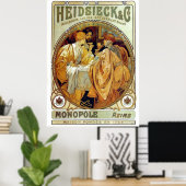  Mucha Heidsieck & Co. Poster (Thuiskantoor)