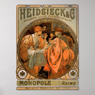 Mucha - Heidsieck En Co 1901 Poster