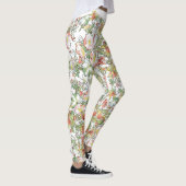 Mucha Hollyhock Flowers All Over Print Leggings (Rechts)