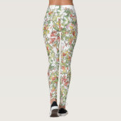Mucha Hollyhock Flowers All Over Print Leggings (Achterkant)