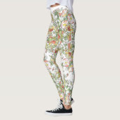 Mucha Hollyhock Flowers All Over Print Leggings (Links)