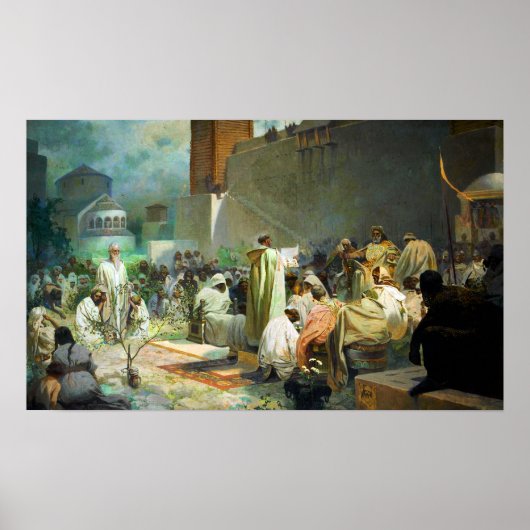 Mucha - Introductie van Slavische Liturgie Poster (Voorkant)