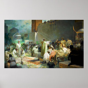 Mucha - Invoering van slavische liturgie Poster