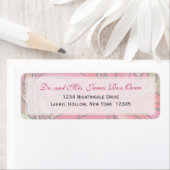 Mucha Kerstmis Poinsettias Return Address Labels (Insitu)