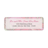 Mucha Kerstmis Poinsettias Return Address Labels (Voorkant)