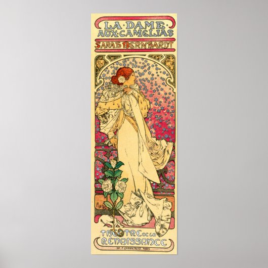 Mucha - La Dame Aux Camelias Poster (Voorkant)