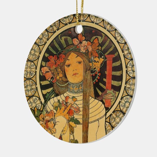 Mucha La Trappistine Keramisch Ornament (Links)