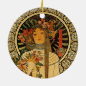 Mucha La Trappistine Keramisch Ornament (Achterkant)