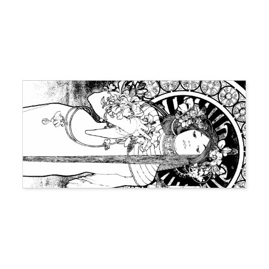 Mucha La Trappistine Zelfinktende Stempel (Design)