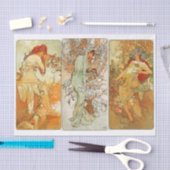 Mucha lady art-ontkoppeling tissuepapier (Craft)