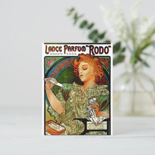 Mucha Lance Parfum Rodo Briefkaart (Staand voorkant)