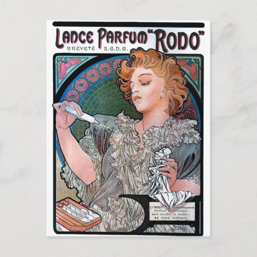 Mucha Lance Parfum Rodo parfume-reclame Briefkaart (Voorkant)