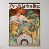 Mucha - Lefevre Biscuits 1896 Poster (Voorkant)