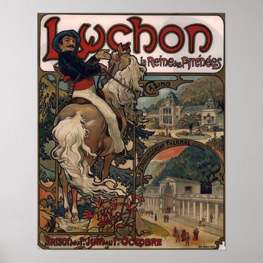 Mucha - Luchon 1895 Poster (Voorkant)